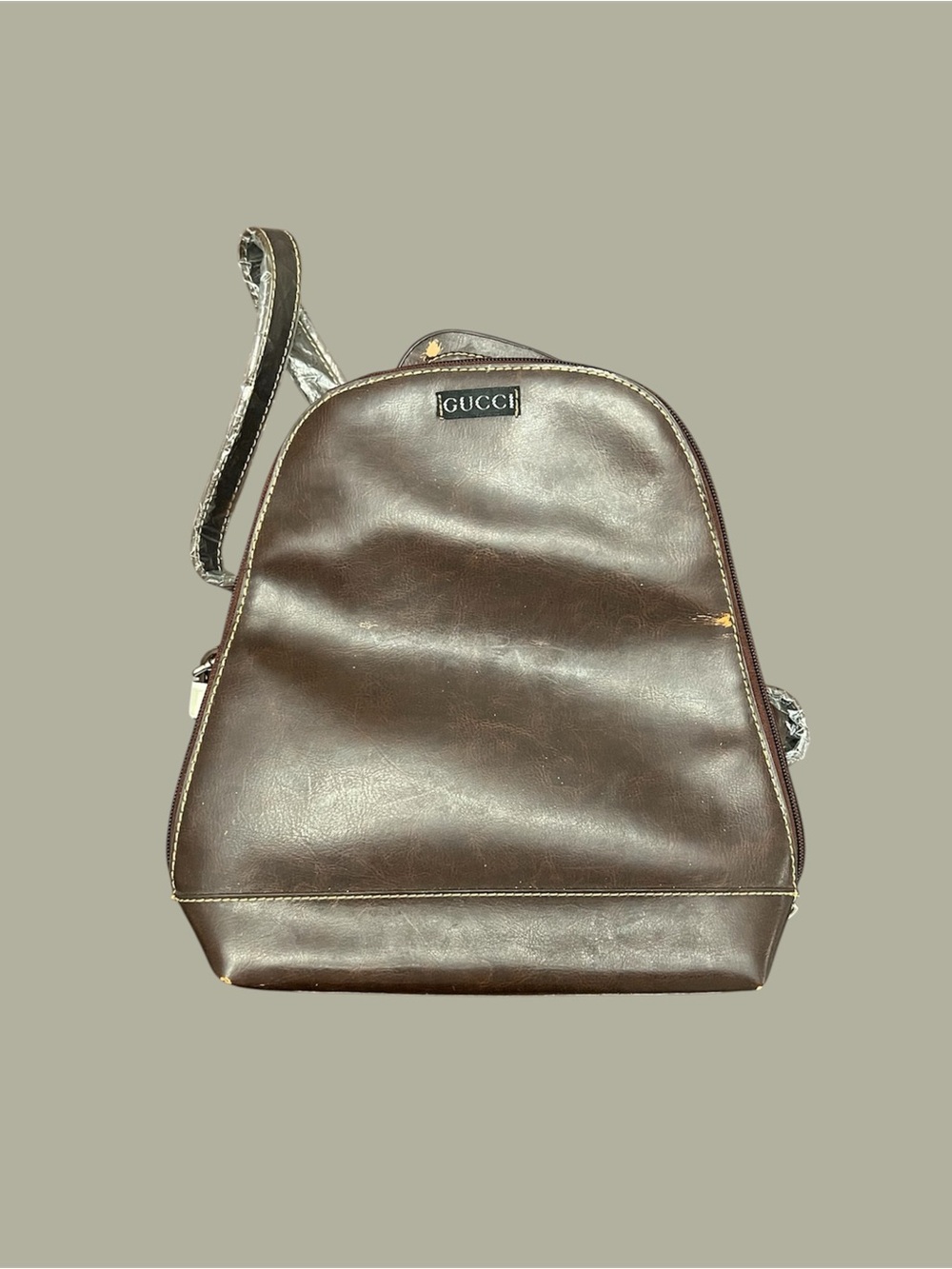 GUCCI Brown Leather Sling Bag for Men